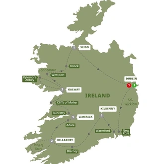 tourhub | Trafalgar | Best of Ireland | Tour Map