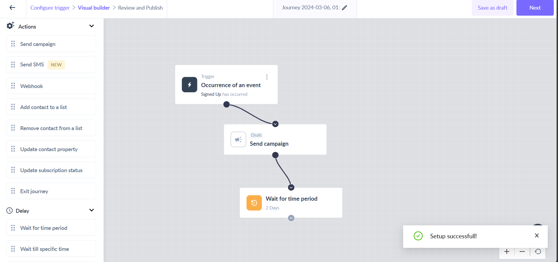 Create a welcome email flow using journeys