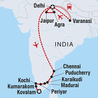 tourhub | Intrepid Travel | India Experience | Tour Map