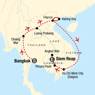 tourhub | G Adventures | Discover Southeast Asia | Tour Map