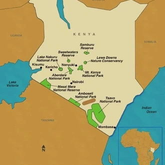 tourhub | Johnbow Tours and Travel | 4-Days Safari Masai Mara & Amboseli National Park | Tour Map