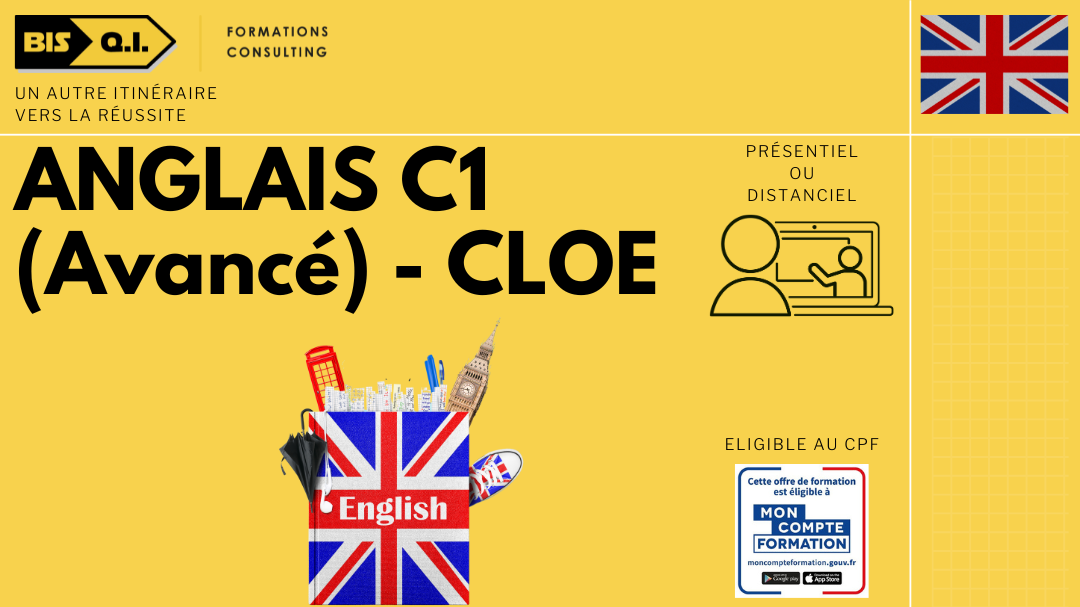 Représentation de la formation : ANGLAIS C1 (Avancé) - CLOE