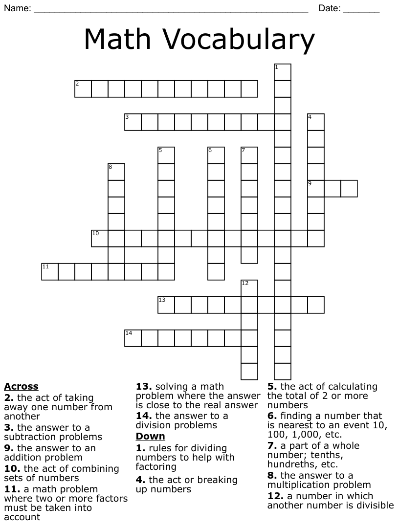 21 Fun Crossword Puzzles For Middle School Students Teaching Expertise