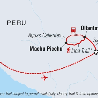 tourhub | Intrepid Travel | Inca Trail Express from Lima | Tour Map