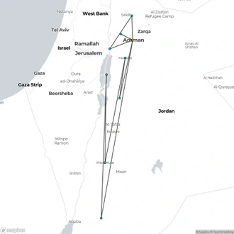 tourhub | Encounters Travel | Best of Jordan | Tour Map