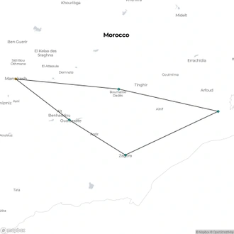 tourhub | Julia Travel | 8-Days Tour Sea of Dunes | Tour Map