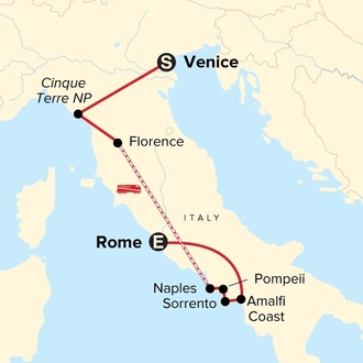 tourhub | G Adventures | Iconic Italy | Tour Map