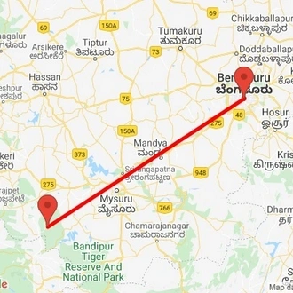 tourhub | Agora Voyages | Bangalore to Nagarhole National Park | Tour Map