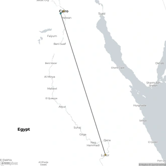 tourhub | Sun Pyramids Tours | Cairo and Luxor in Two Days from Hurghada | Tour Map