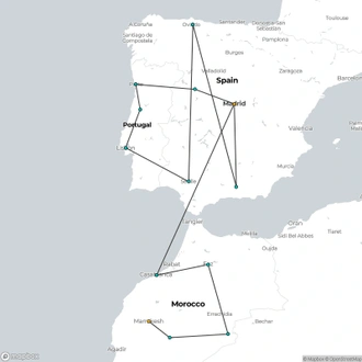 tourhub | ESKAPAS | Spain, Portugal & Morocco (Bilingual)  | Tour Map