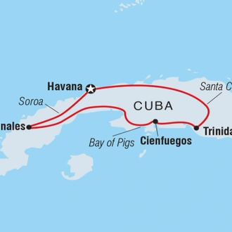 tourhub | Intrepid Travel | Premium Cuba | Tour Map