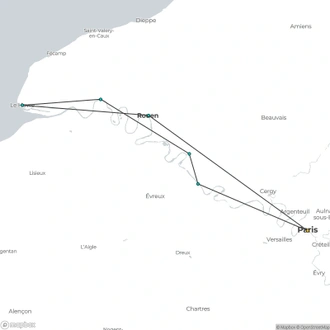 tourhub | A-ROSA River Cruises | Seine Panorama | Tour Map