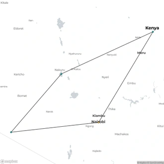 tourhub | ARP Travel Group | Kenya Highlights | Tour Map