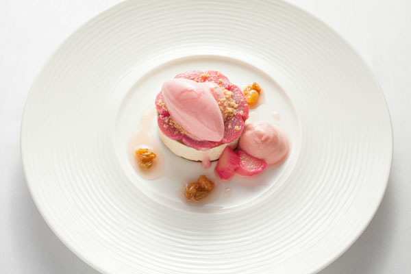 Rhubarb ice-cream sandwich