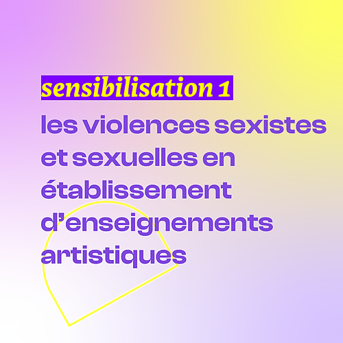 Représentation de la formation : S1 - Les violences sexistes et sexuelles en établissement d'enseignements artistiques