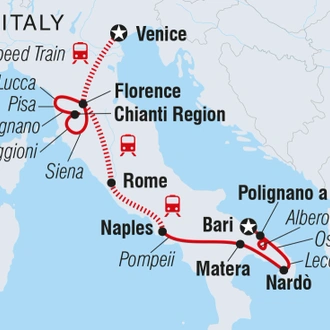 tourhub | Intrepid Travel | Premium Italy in Depth | Tour Map