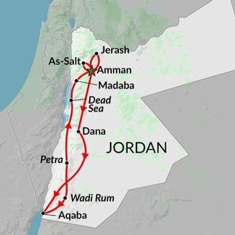 tourhub | Encounters Travel | Jordan Encounters | Tour Map