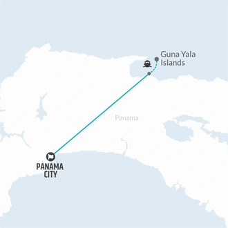 tourhub | Bamba Travel | San Blas Authentic Guna Yala Experience 4D/3N | Tour Map