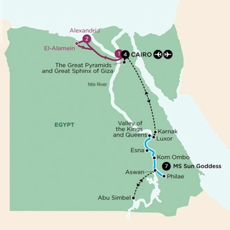 tourhub | APT | Egypt Discovery  | Tour Map
