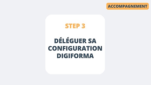 Représentation de la formation : STEP 3 : CONFIGURATION DIGIFORMA