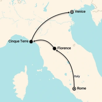 tourhub | Discovery Nomads | Rome to Venice Tour | Tour Map