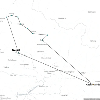 tourhub | Liberty Holidays | Annapurna Circuit Trail (Best trekking experience in the world) | Tour Map