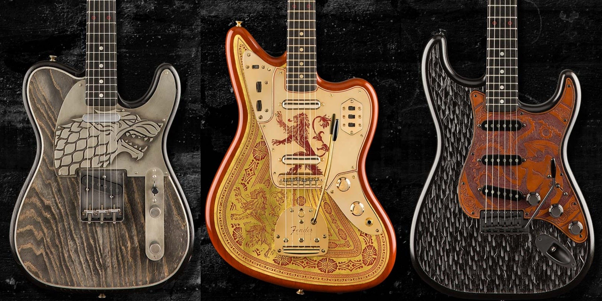 Fender releases 3 Game Of Thrones-themed guitars with the Sigil Collection