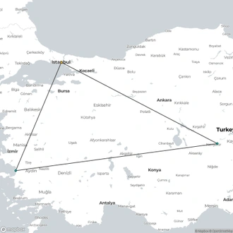 tourhub | Destination Services Turkey | Magnificent Turkey | Tour Map