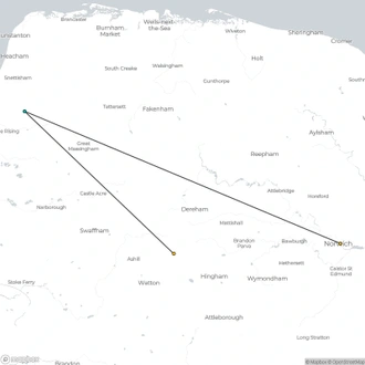 tourhub | Travel Editions | Norfolk Grandeur | Tour Map