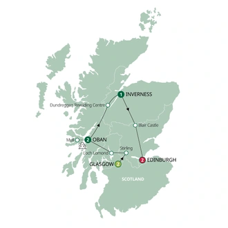 tourhub | Brendan Vacations | Scenic Scotland - Classic Group | Tour Map