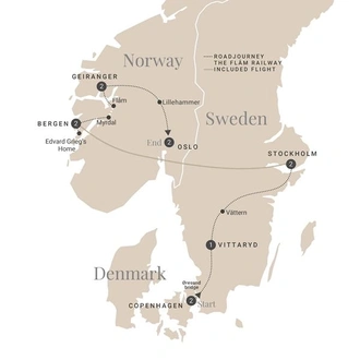 tourhub | Luxury Gold | Timeless Scandinavia | Tour Map