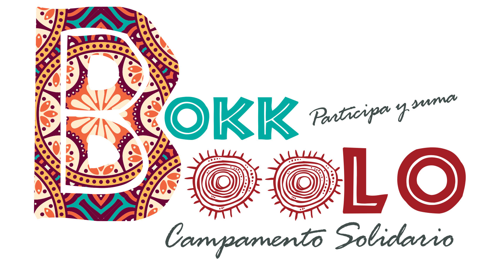 Bokk Boolo "participa y suma" Campamentos Solidarios logo