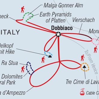 tourhub | Intrepid Travel | Hiking in the Dolomites | Tour Map