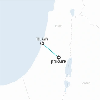 tourhub | Bamba Travel | Jerusalem & Tel Aviv Adventure 7D/6N | Tour Map