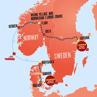 tourhub | Expat Explore Travel | Scandinavian Escape Christmas | Tour Map