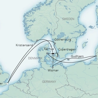 tourhub | Saga Ocean Cruise | Scandinavian Gems: August | Tour Map