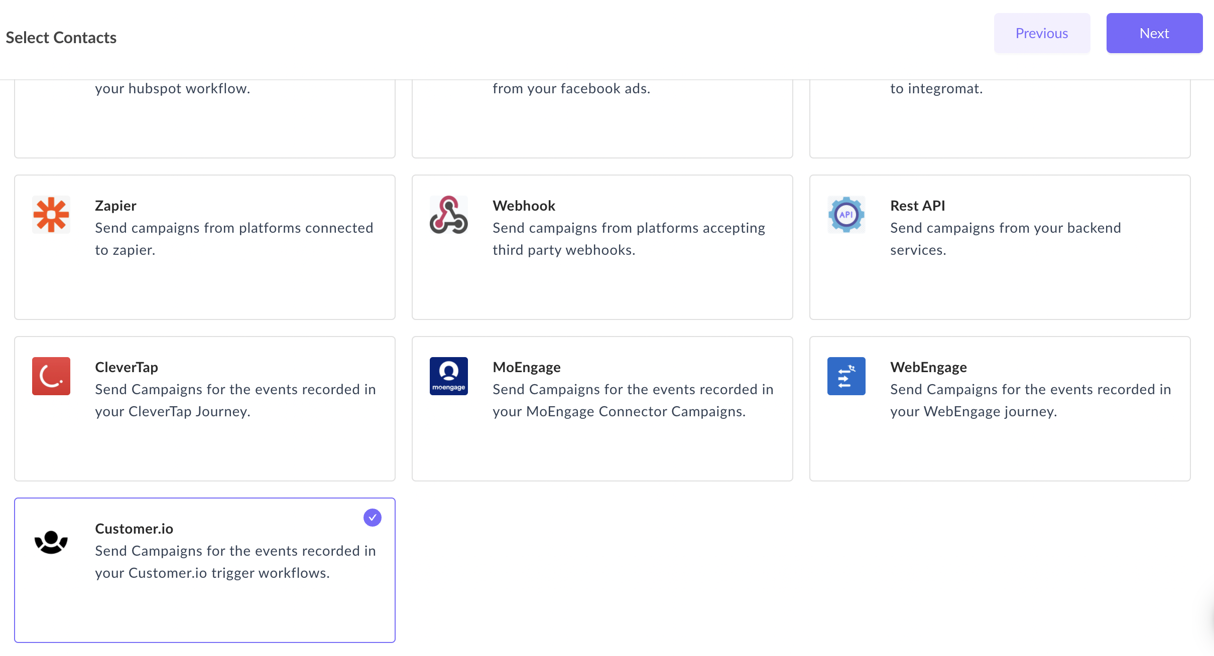 Trigger Campaigns through Customer.io in Mailmodo