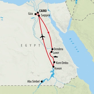 tourhub | On The Go Tours | Egypt Highlights & Hidden Gems - 11 days | Tour Map