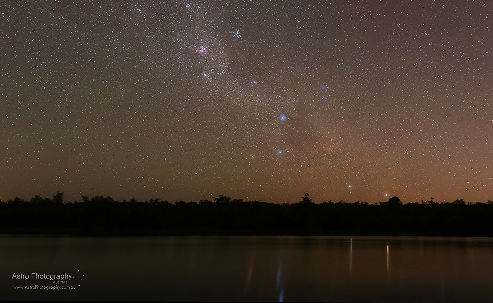 Southern Cross and Pointers over Lake Leschenaultia