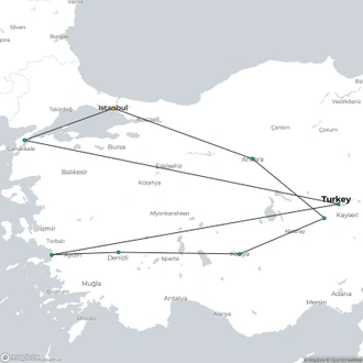 tourhub | Encounters Travel | ANZAC DAY 2025 - 11 day | Tour Map