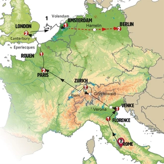 tourhub | Europamundo | The Great Adventure | Tour Map