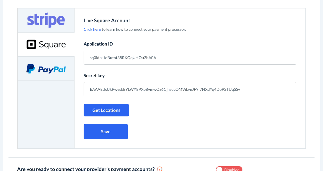 btc option does not show in my square account