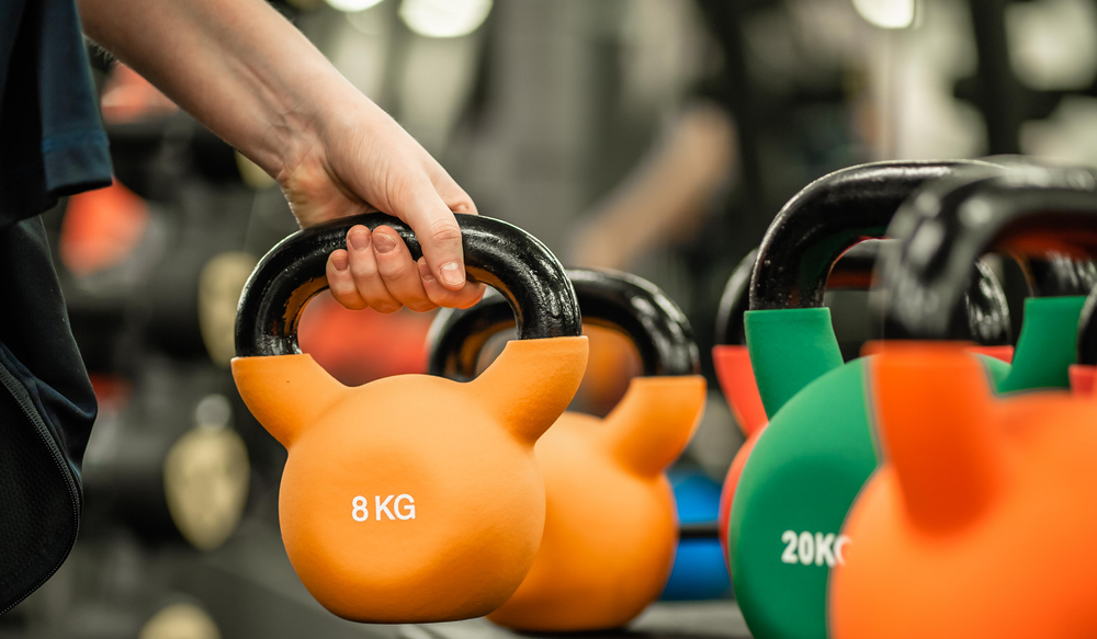 Kettlebell at gym