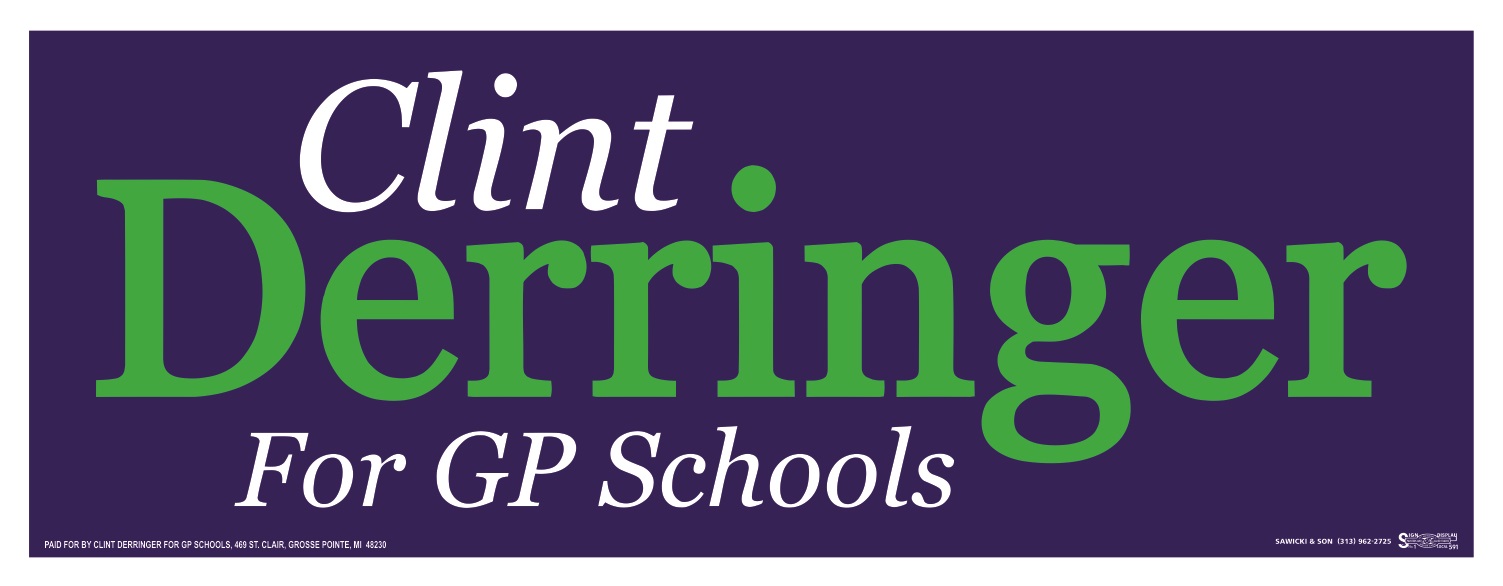 Clint Derringer For GP Schools logo