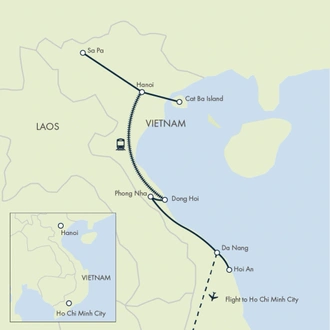 tourhub | Exodus Adventure Travels | Vietnam Uncovered | Tour Map