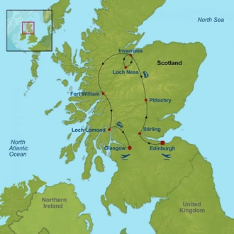 tourhub | Indus Travels | Essential Scotland | Tour Map