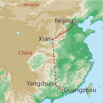 tourhub | World Expeditions | China by Bike | Tour Map