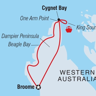 tourhub | Intrepid Travel | Dampier Peninsula & the Kimberley Coast  | Tour Map
