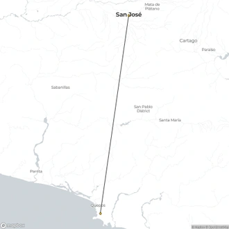 tourhub | Destination Services Costa Rica | Dreamlike Manuel Antonio Beach, Short Break | Tour Map