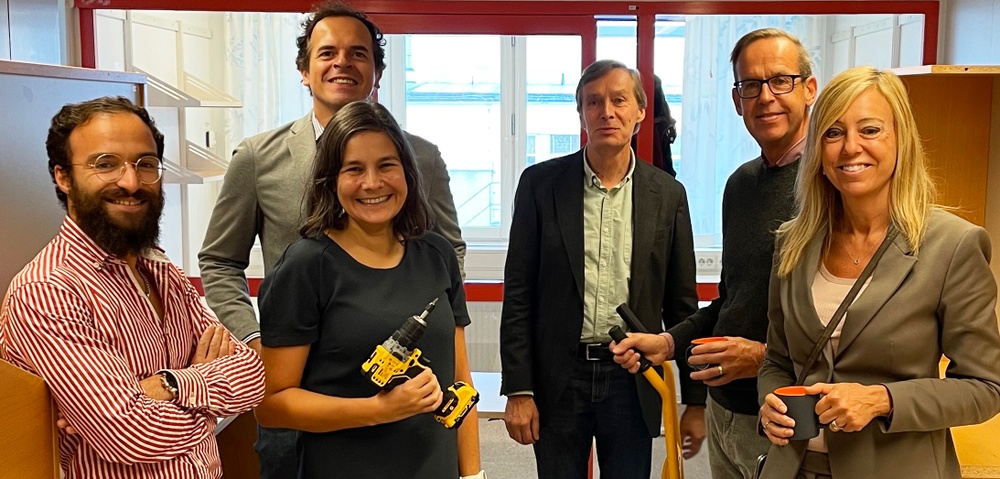Asgard Therapeutics’ team at the new lab at SmiLe, from left: Fábio Rosa, Cristiana Pires, Filipe Pereira, Lars Hedbys, Gunnar Gårdemyr and Christine Widstrand.